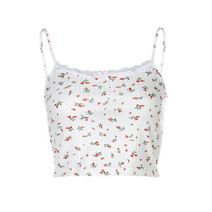 Open image in slideshow, Frankie Floral Knitted Strappy Cami
